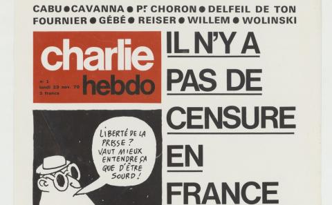 Une du premier numéro de Charlie Hebdo, 1970 - source : Charlie Hebdo-BnF