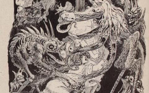 <a href="https://gallica.bnf.fr/ark:/12148/bpt6k15102270/f16.item.zoom" target="_blank">Albert Robida, illustration pour « Les Contes drolatiques » de Balzac, circa 1900 - source : Gallica-BnF</a>