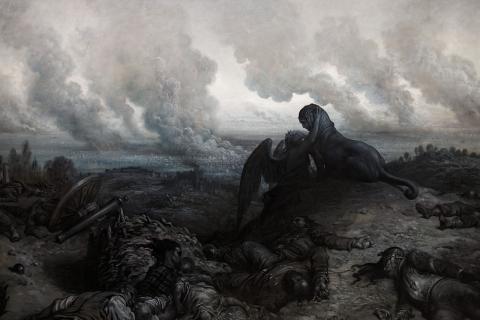 L’énigme, tableau de Gustave Doré, huile sur toile, 1871 – source : RMN-Grand Palais (musée d’Orsay)-WikiCommons