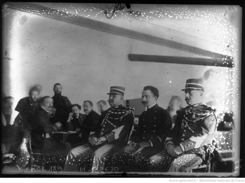 Ullmo devant ses juges le 22 février 1908, Agence Rol - source : Gallica-BnF