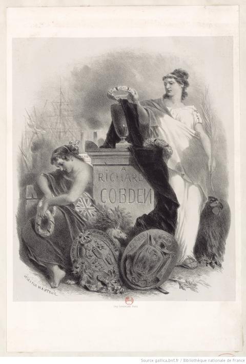 A Richard Cobden ; Célestin Nanteuil ; Lemercier, Paris, 1869 - source : Gallica-BnF