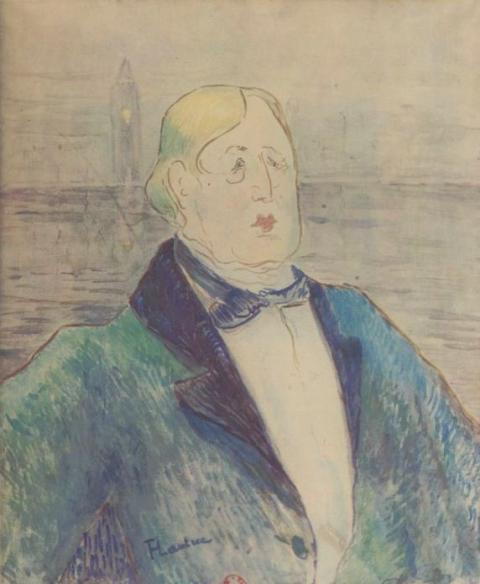 Oscar Wilde par Toulouse-Lautrec, 1895 - source : Gallica-BnF