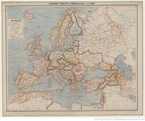 Europe du traité de Versailles, 28 juin 1919 ; J. Forest ; Forest ; 1920 - source : Gallica-BnF