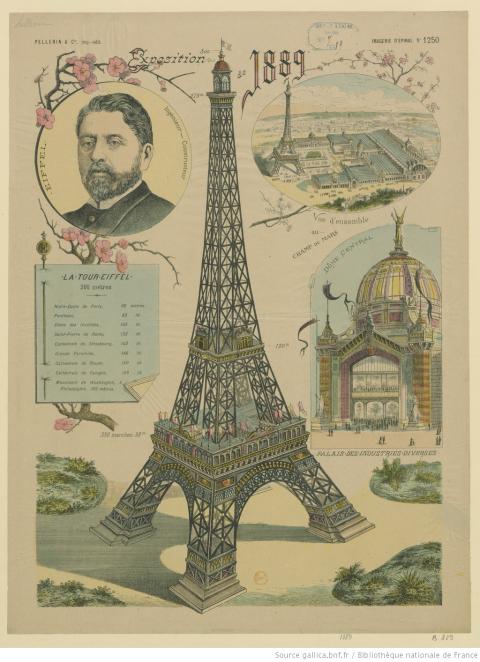 Exposition de 1889 ; Imagerie d&#039;Épinal - source : Gallica-BnF