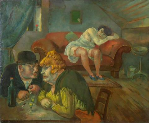 « Le Bordel », tableau de Johann Robert Schürch, 1941 - source : WikiCommons