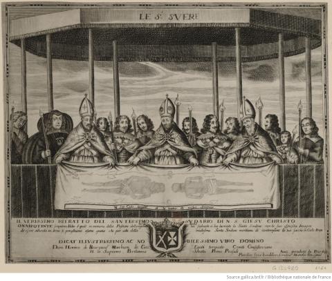 Une procession du suaire à Turin, Mathurin Boussemel, 1644 – source : Gallica-BnF