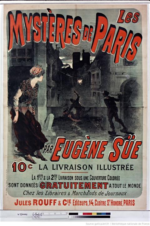 Les Mystères de Paris par Eugène Sue, Jules Chéret, illustrateur, 1885 - source : Gallica-BnF