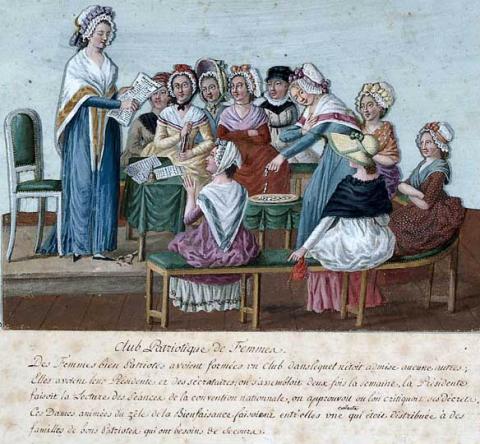 Le Club patriotique de Femmes de Lesueur, 1791 - source : Domaine public