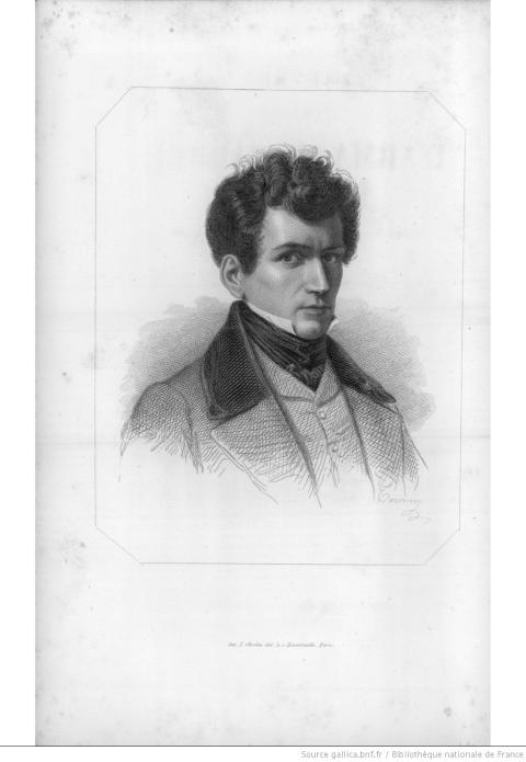 Gravure d&#039;Armand Carrel,  F. Chamerot, Paris - source : Gallica-BnF 