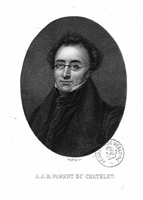 Alexandre Jean-Baptiste Parent-Duchatelet (1790-1836), médecin et auteur de « De la prostitution dans la ville de Paris » - source : WikiCommons