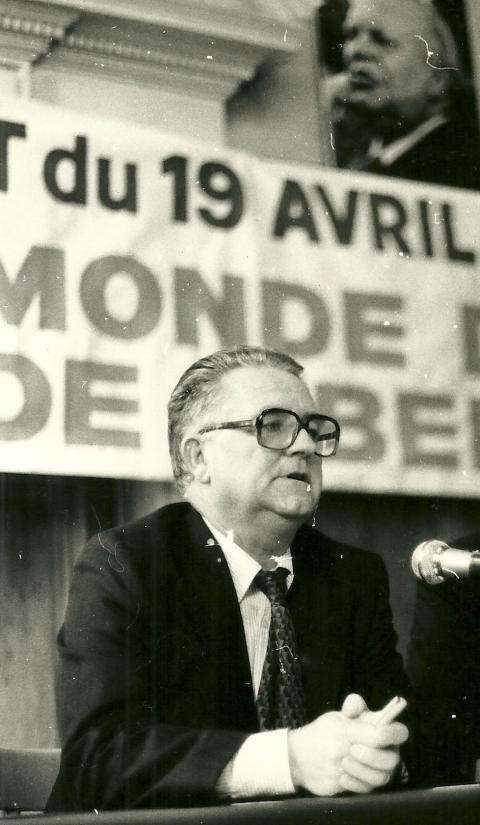 Pierre Durand, résistant communiste déporté, circa 1970 - source : Asso Buchenwald